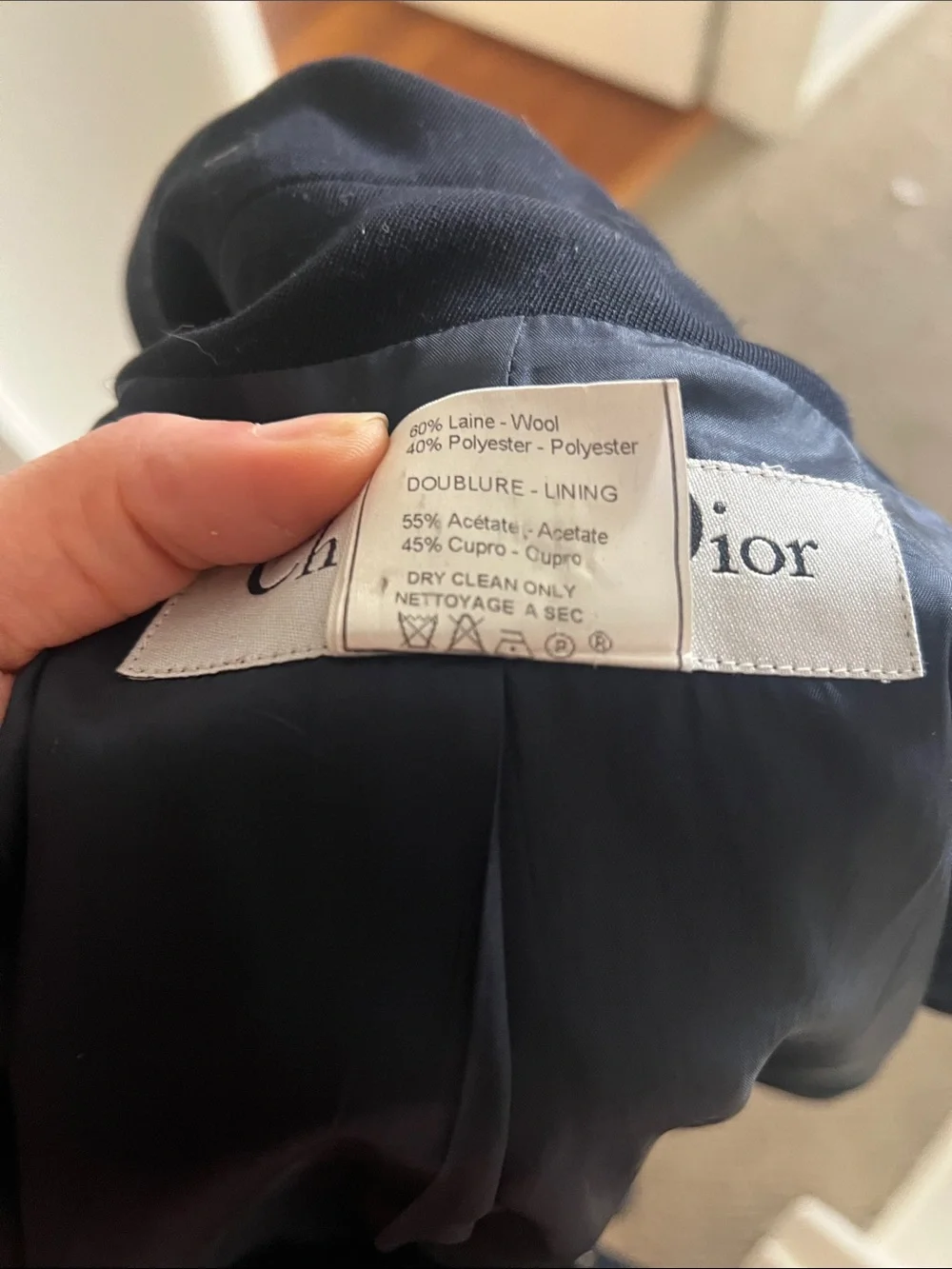 Christian Dior Boutique Paris Quiet Luxury Navy Suit